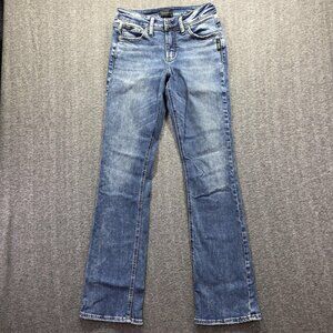 Silver Jeans Co Avery Slim Boot Jeans Womens 27x33 Blue Bootcut Stretch Denim